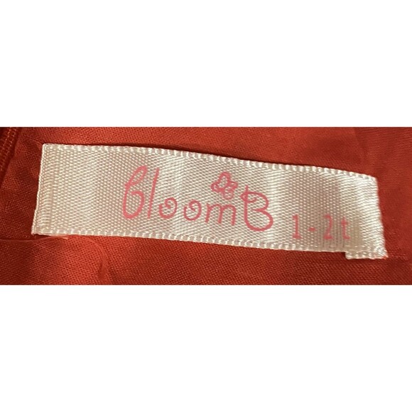 Bloom B Shirt Dress Girls Toddler 1- 2T Casual Formal Event Red Sleeveless - Picture 6 of 7